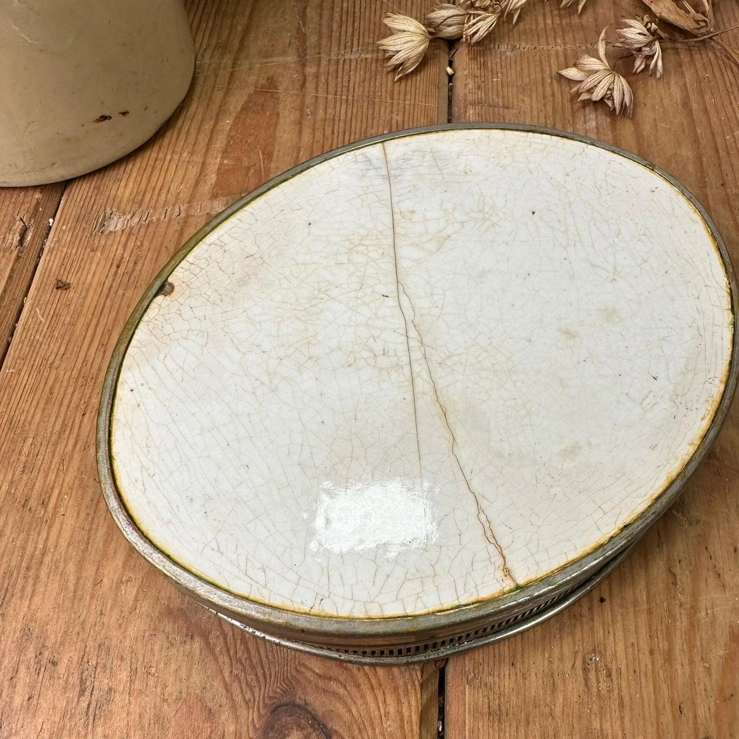 Victorian German Nautical Pottery Tea, Trinket Tray - The Blind Mole