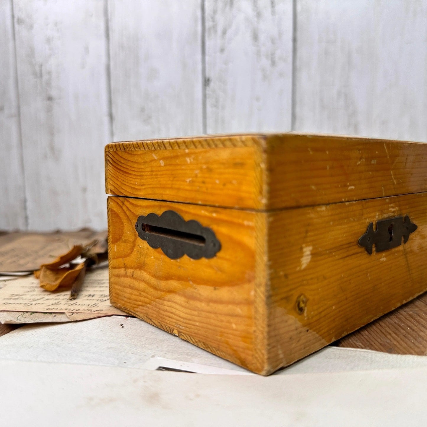 Vintage Dutch Wooden Keepsake, Jewellery Box - The Blind Mole
