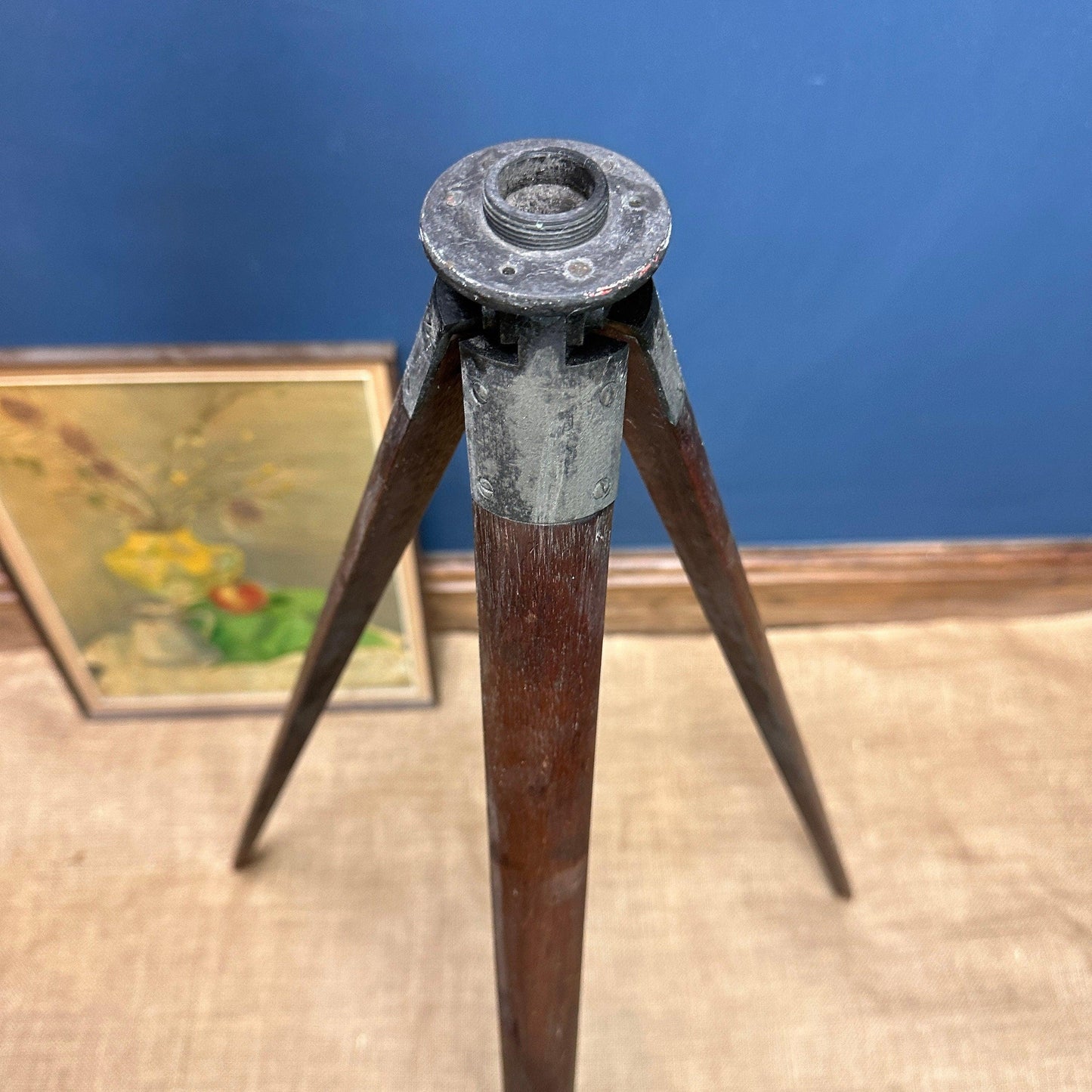 Antique Wooden Surveyors Tripod - The Blind Mole