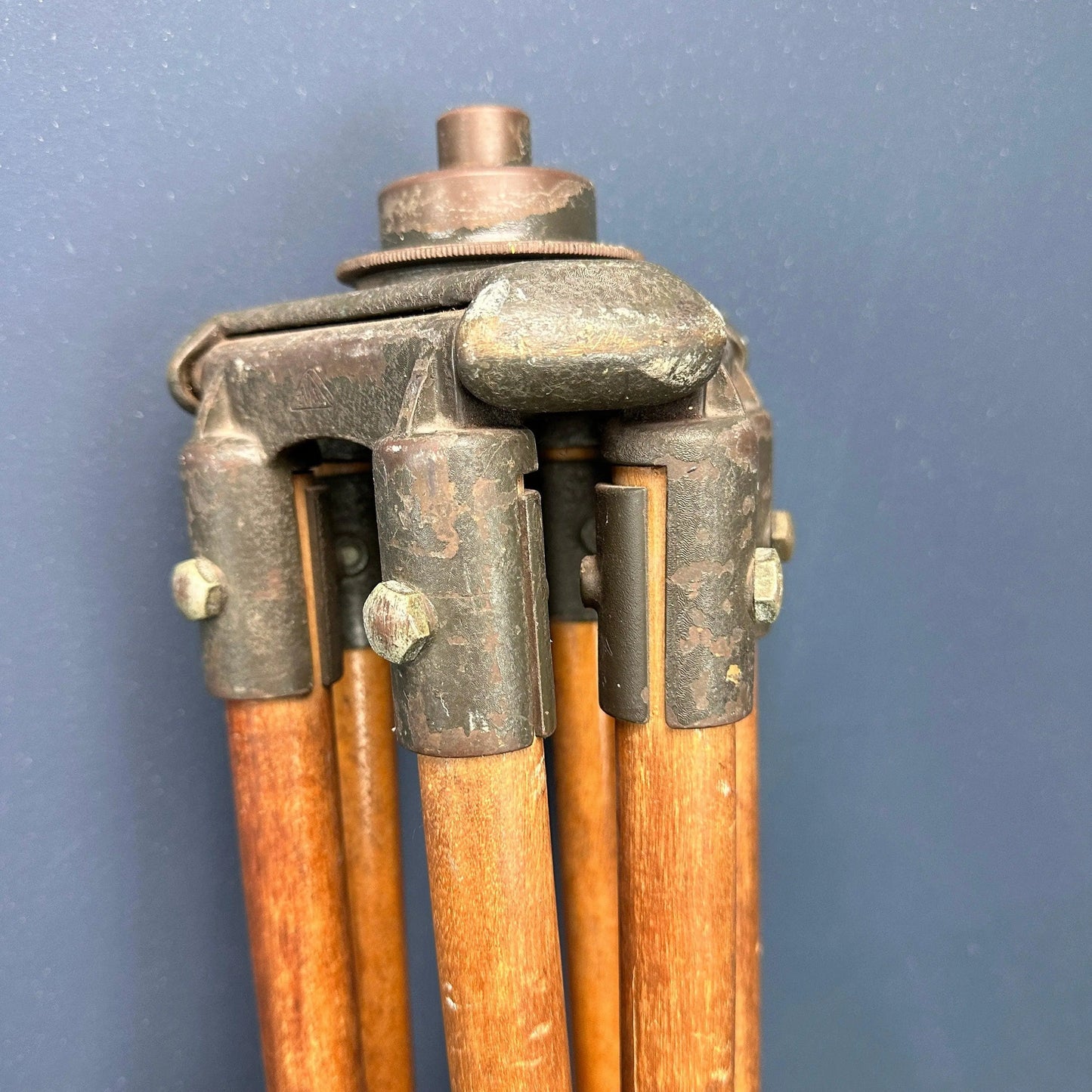 Antique Wooden Surveyors Tripod ER Watt & Sons - The Blind Mole