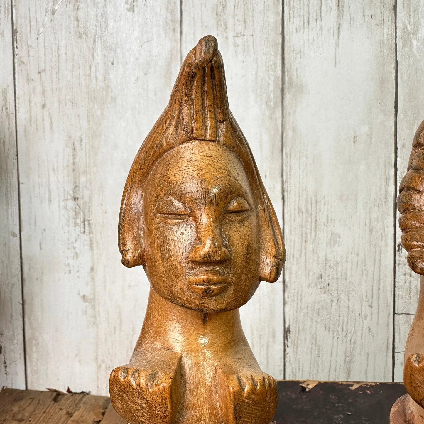 Wooden Carved Folk Art Peruvian Tribal Fertility Dolls Figures - The Blind Mole