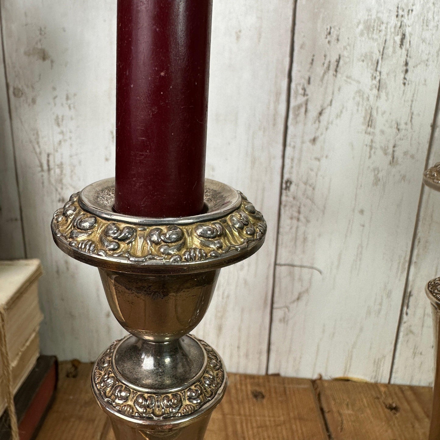 Beautiful Pair of Silver Plated Candlesticks - The Blind Mole