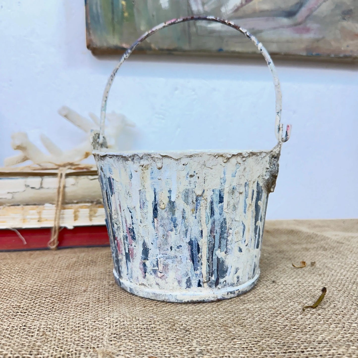 Vintage Paint Kettle Pot, Planter Storage Pot - The Blind Mole