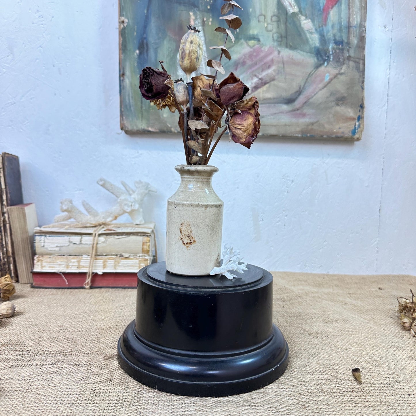 Antique Black Display Stand Plinth/Pedestal - The Blind Mole