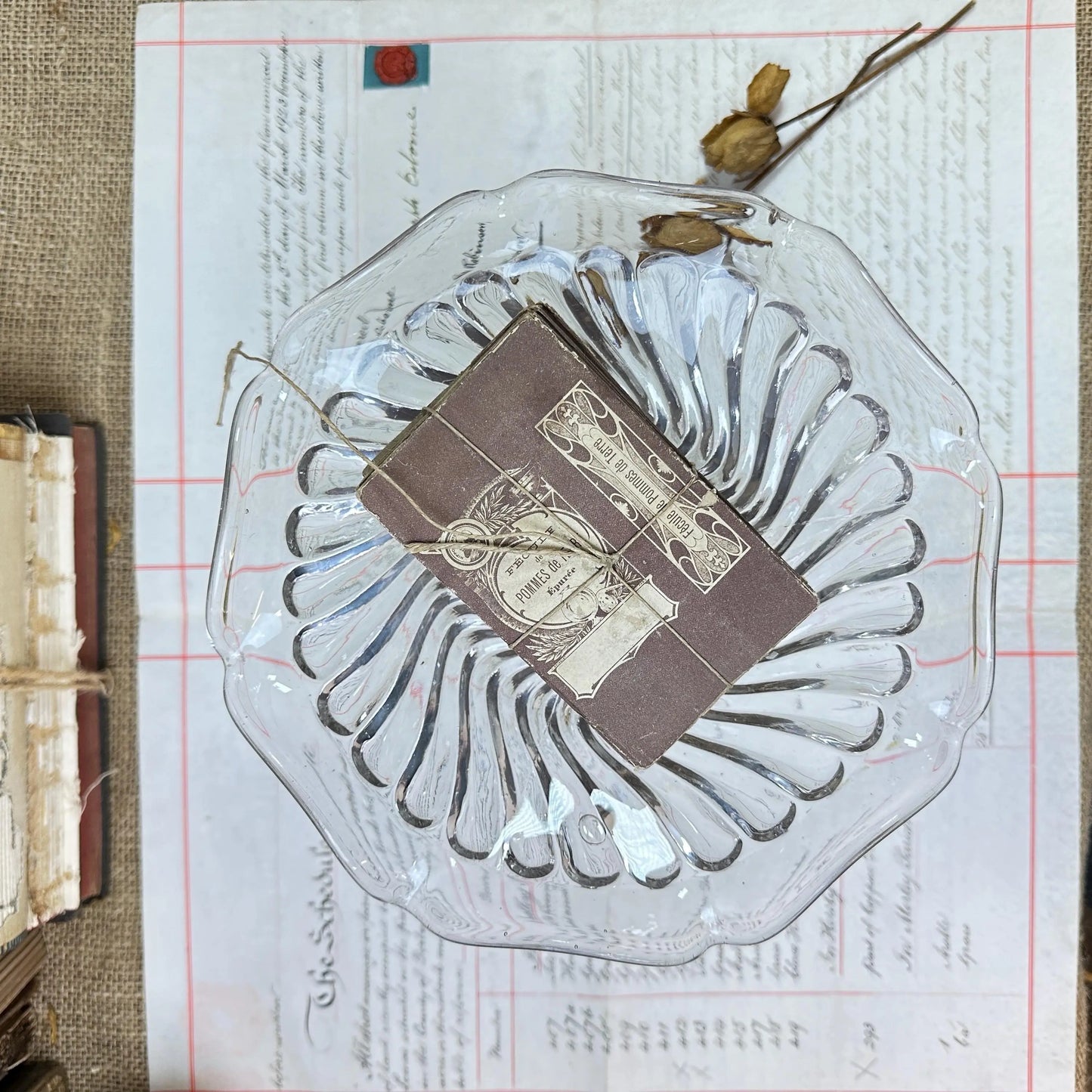 Pressed Glass Cake Stand - The Blind Mole