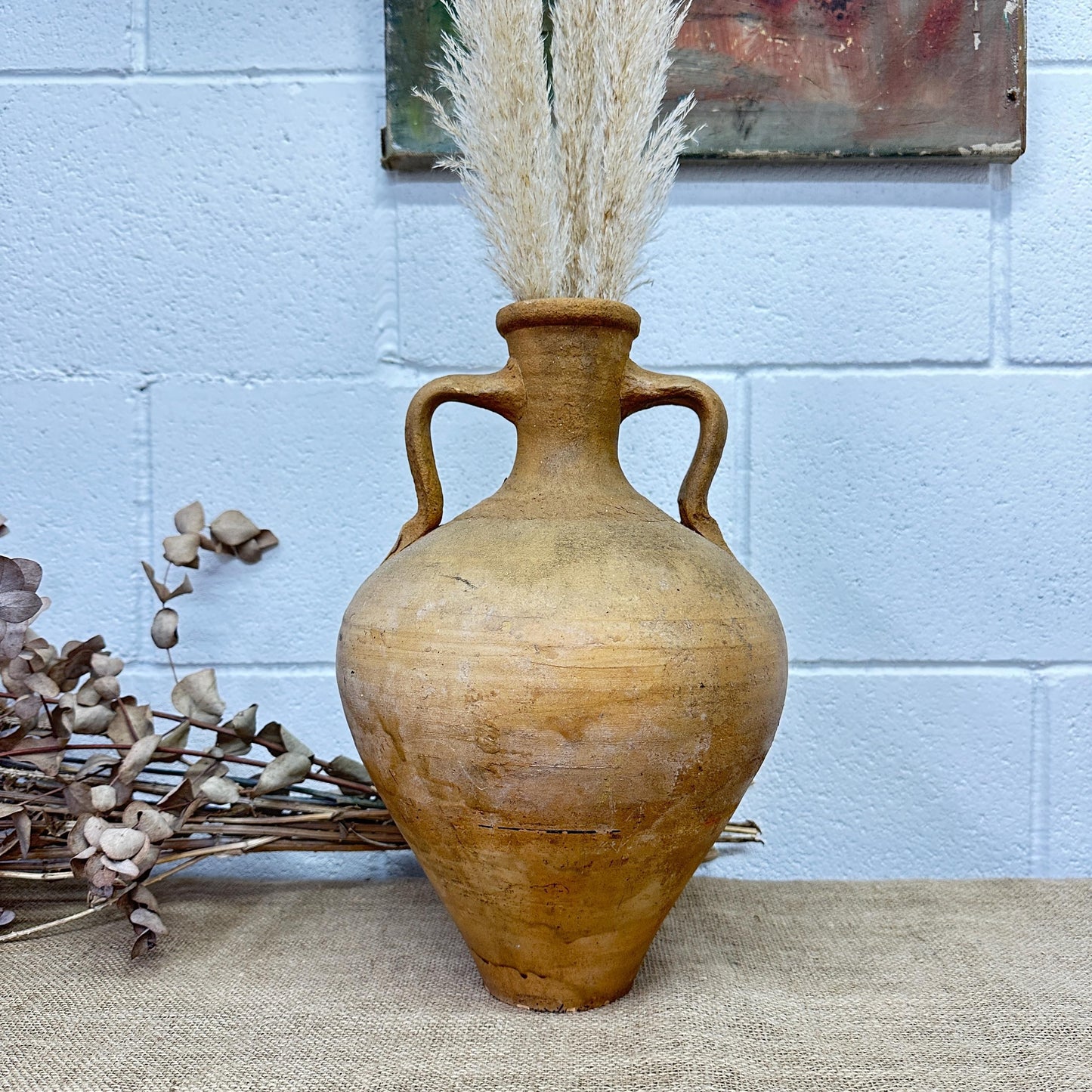 French Terracotta Amphora Vase - The Blind Mole