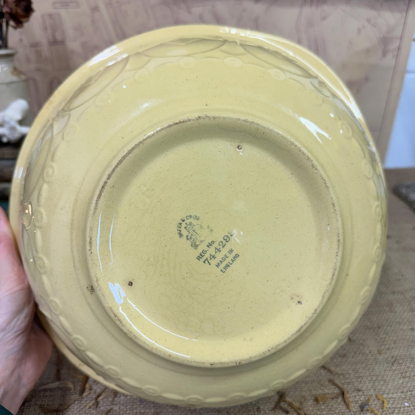 Rustic Large Stoneware Mixing Bowl - TG Green - The Blind Mole