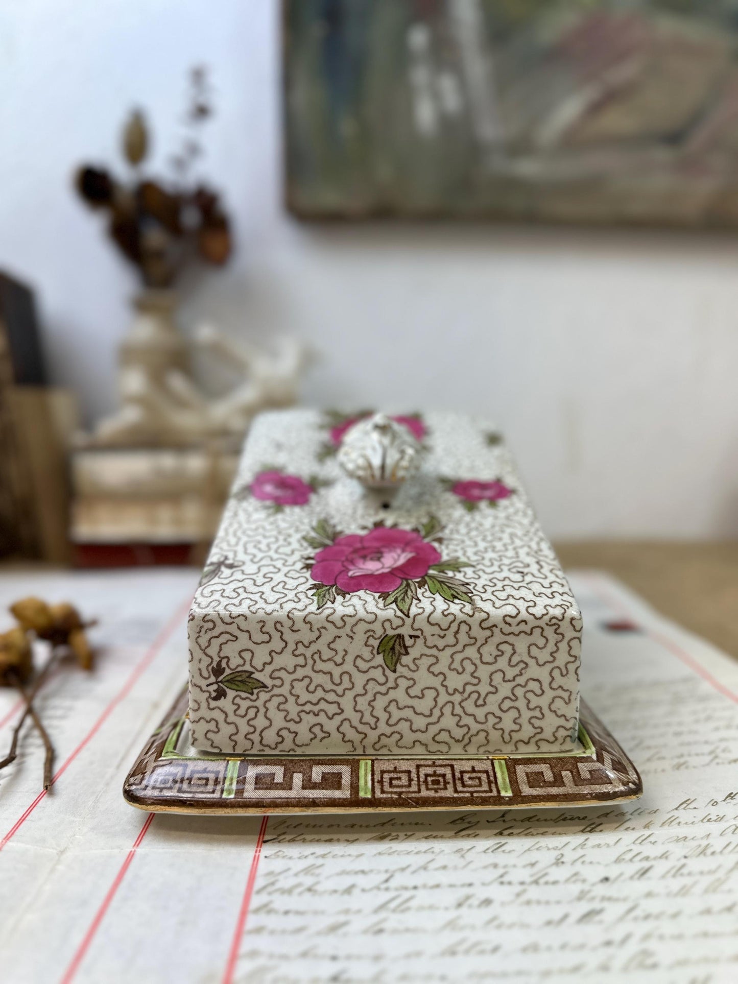 Edwardian Burleigh Ware Cheese Dome - The Blind Mole