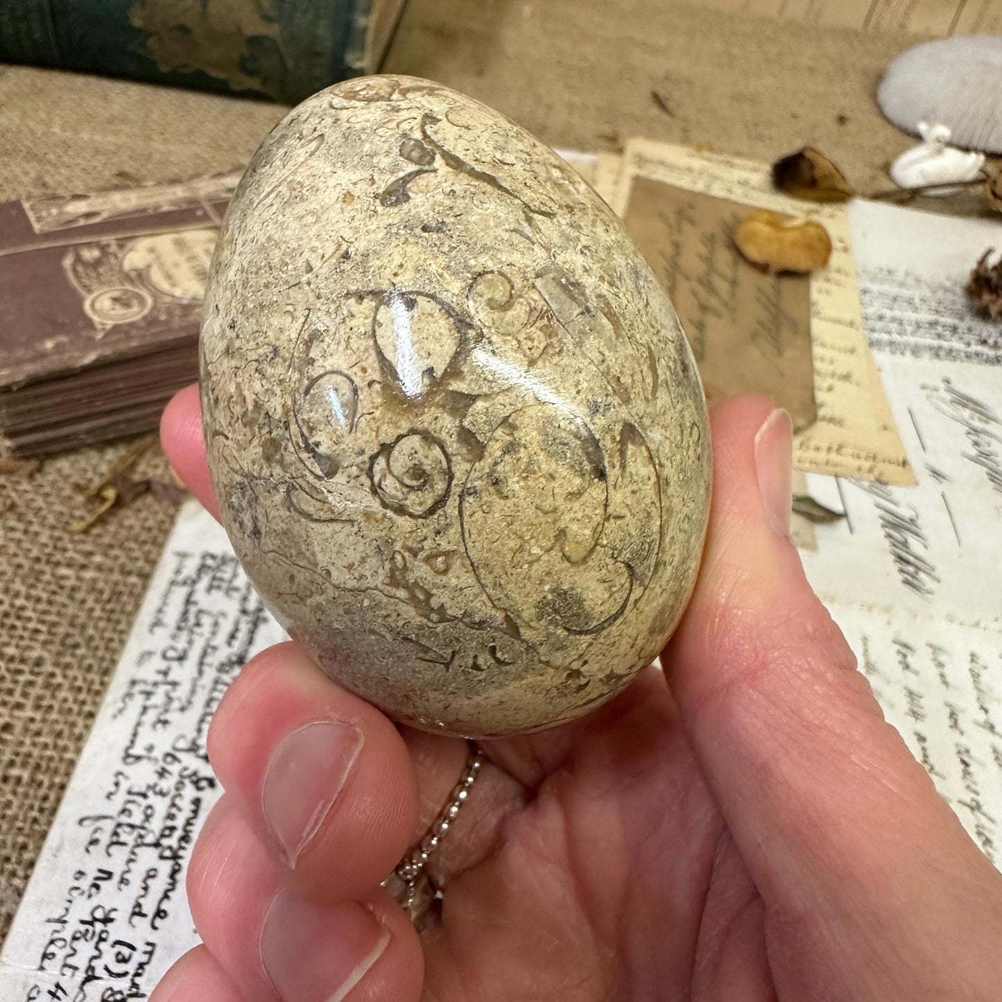 Decorative Mushroomed Coloured Onyx Egg - The Blind Mole