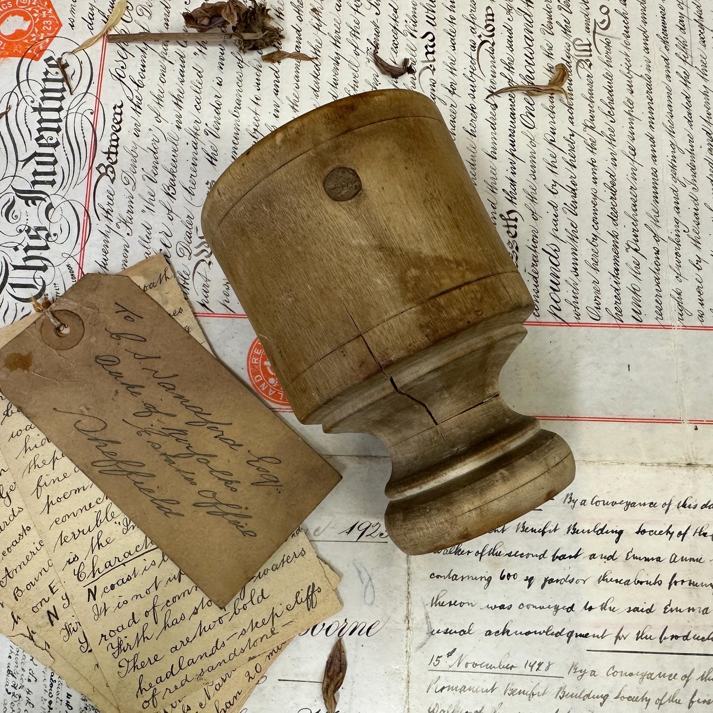 Rustic Wooden Apothecary Mortar, Pill Herb Crusher - The Blind Mole