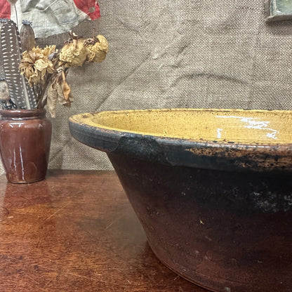 Antique Glazed Diary Pancheon Bowl The Blind Mole