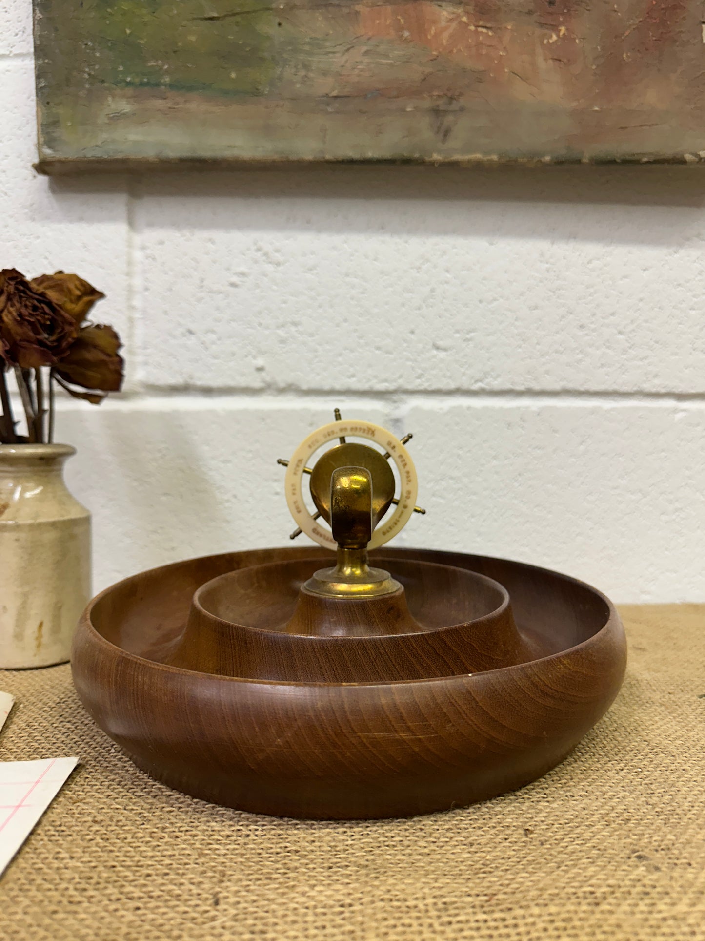 Ships Wheel Brass Nut Cracker - The Blind Mole