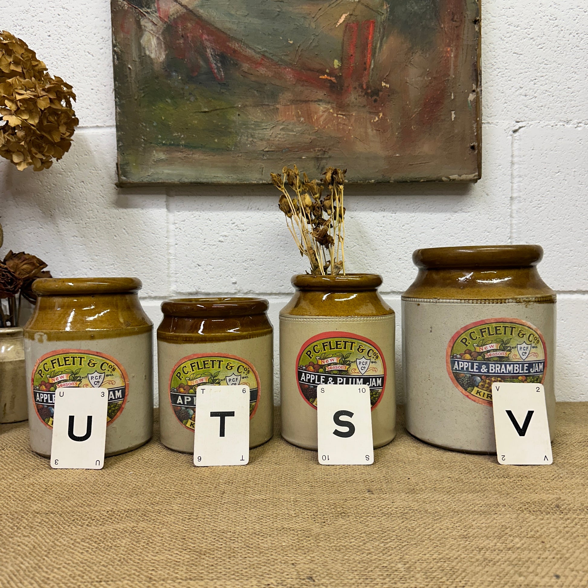 Large Stoneware Utensils Pot, Vase Labelled - The Blind Mole