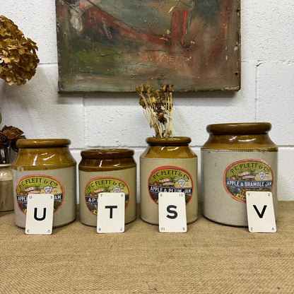 Large Stoneware Utensils Pot, Vase Labelled - The Blind Mole