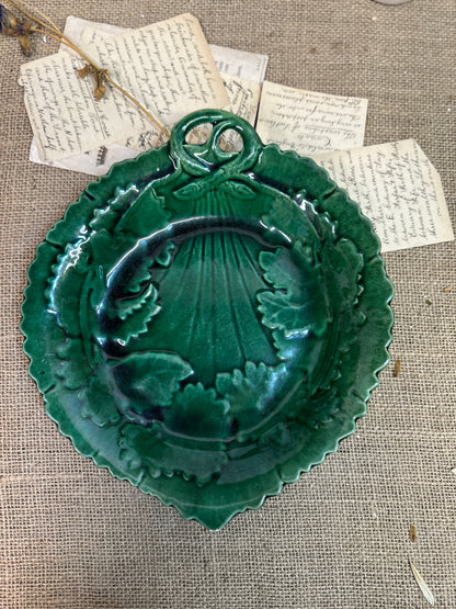 Victorian Cabbage Ware Majolica Plate