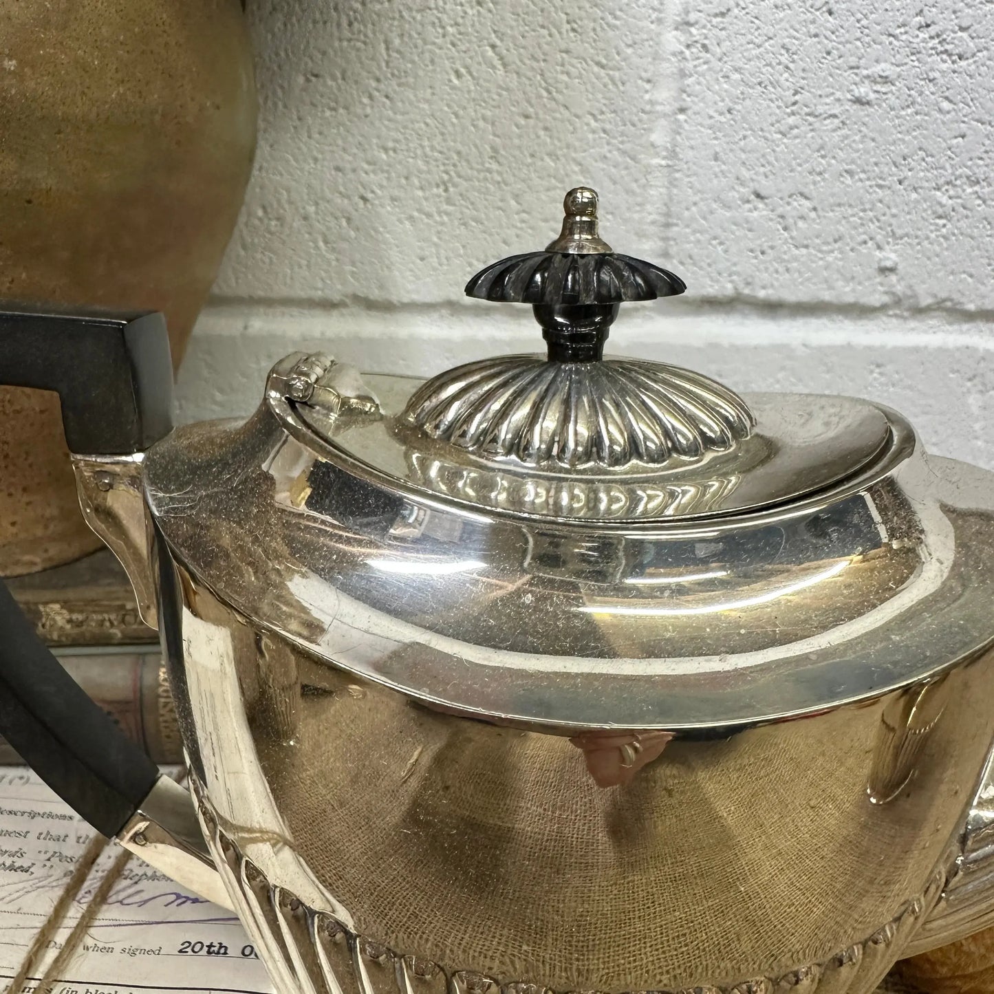 Queen Anne Style Victorian EPNS Tea-set - The Blind Mole