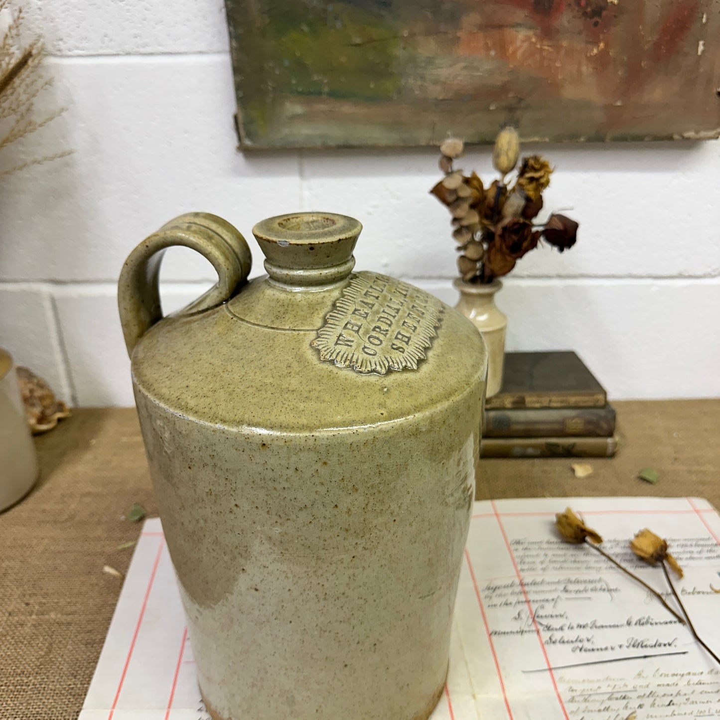 Large Stoneware Bottle Flagon Wheatley & Sons - The Blind Mole