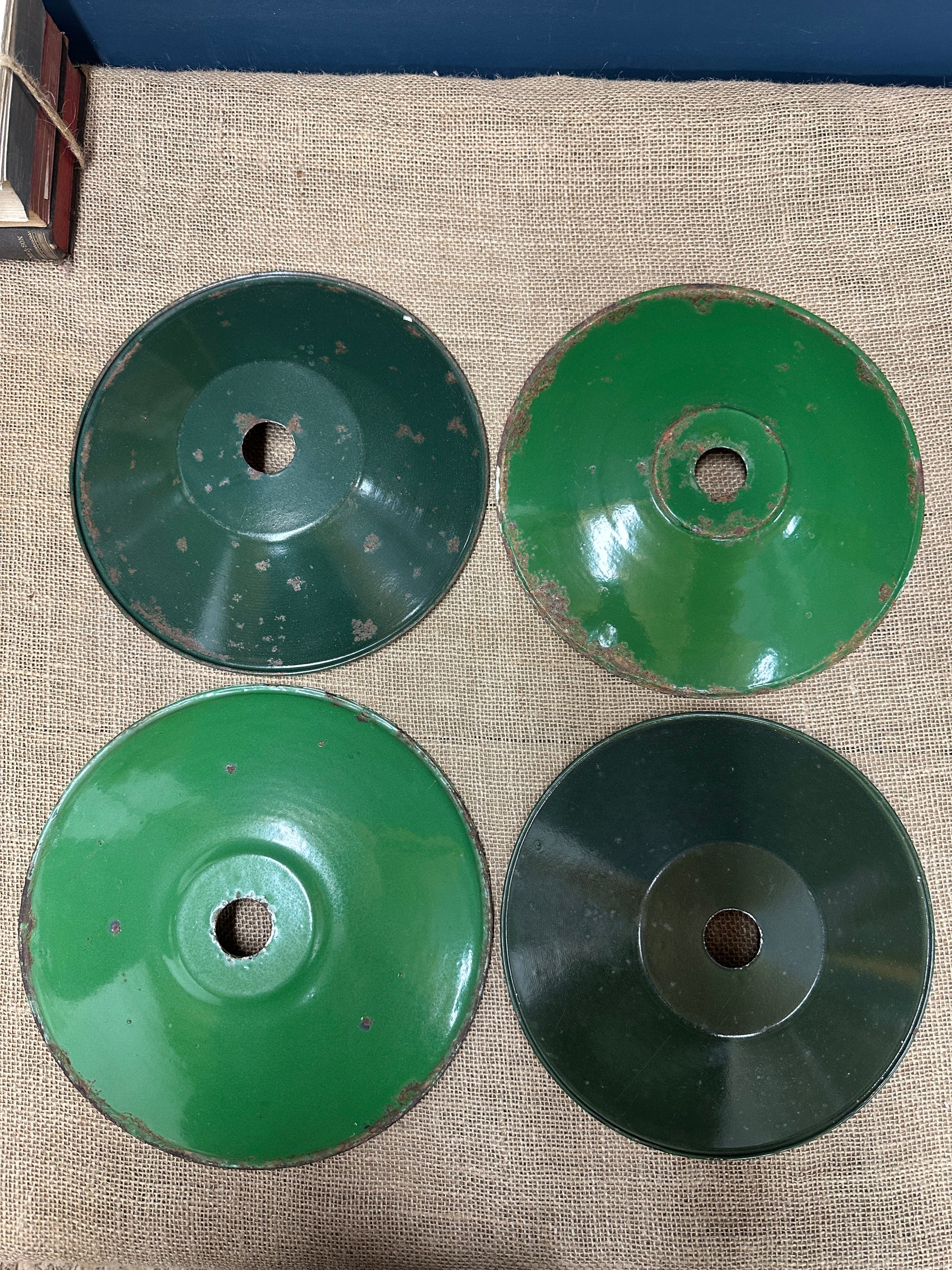 French Green Enamel Light Shade The Blind Mole