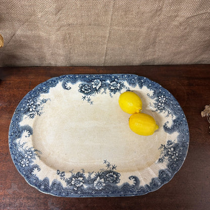 Victorian Flow Blue Platter The Blind Mole