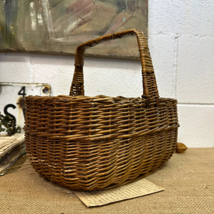Vintage Oblong Wicker Basket - The Blind Mole