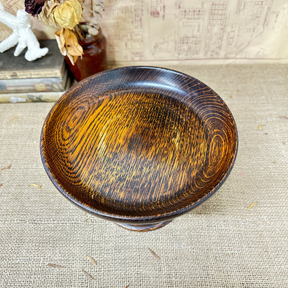 Turned wooden fruit bowl 