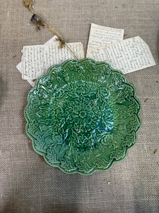 Victorian Majolica Ware Spring Green Plate