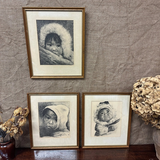 Graphite Art Prints Gabriel Gely Inuit Portraits The Blind Mole