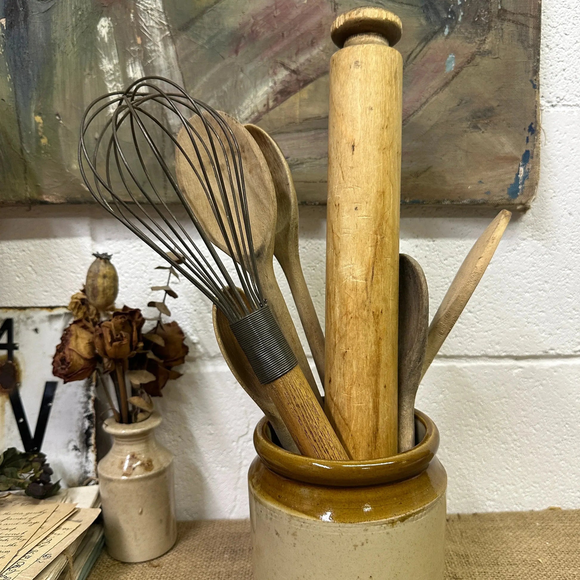 Large Antique French Balloon Whisk - The Blind Mole