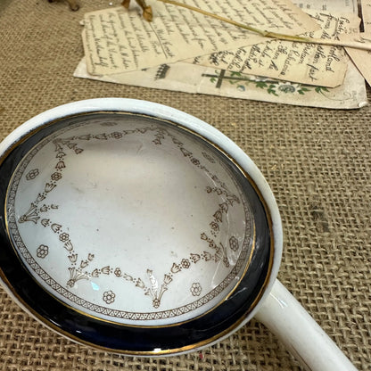 Victorian Ironstone Ceramic Serving Ladle, Spoon - The Blind Mole