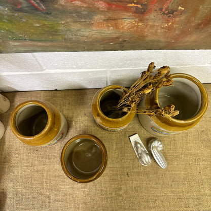 Large Stoneware Utensils Pot, Vase Labelled - The Blind Mole