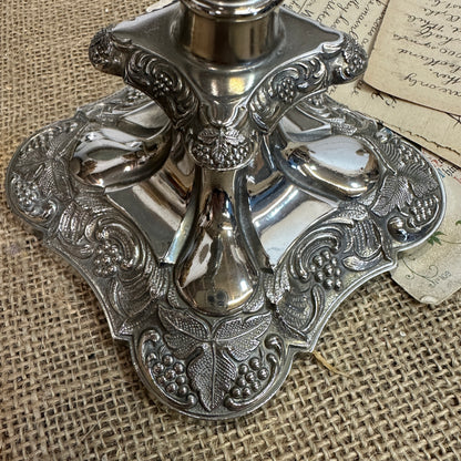 Square Silver Plated Candlestick