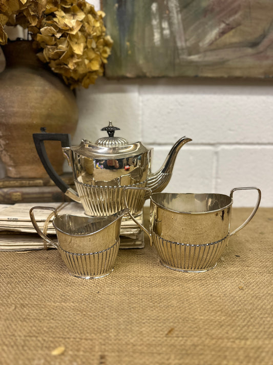 Queen Anne Style Victorian EPNS Tea-set - The Blind Mole