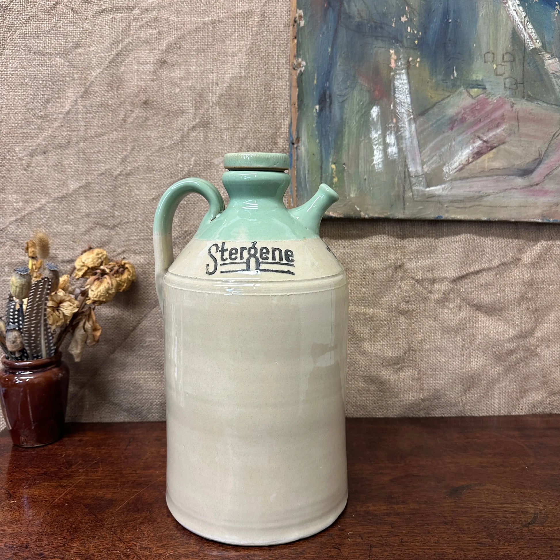 Large Stoneware Bottle Flagon Stergene The Blind Mole