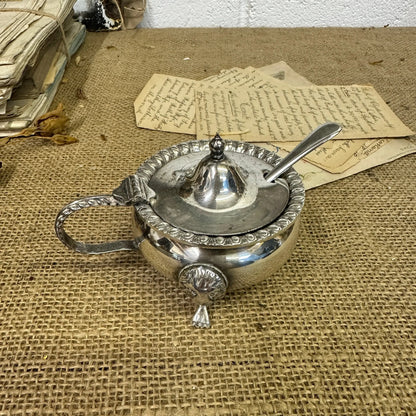Stunning Victorian Style Silver Plated Mustard Pot - The Blind Mole