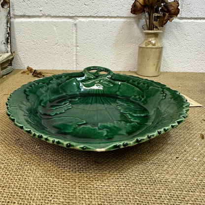 Victorian Cabbage Ware Majolica Plate
