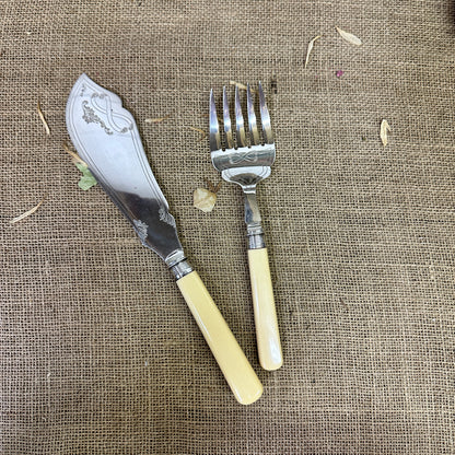 Salomon Fish Serving Set Silver Collars - The Blind Mole