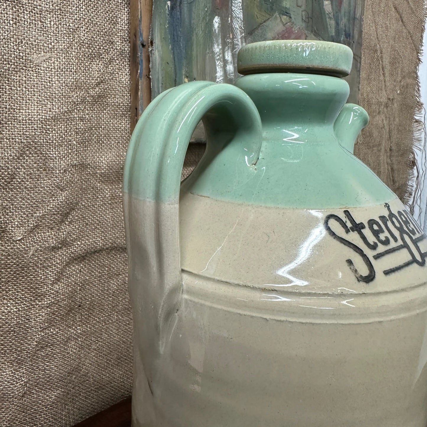 Large Stoneware Bottle Flagon Stergene The Blind Mole