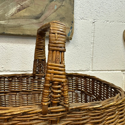 Vintage Oblong Wicker Basket - The Blind Mole