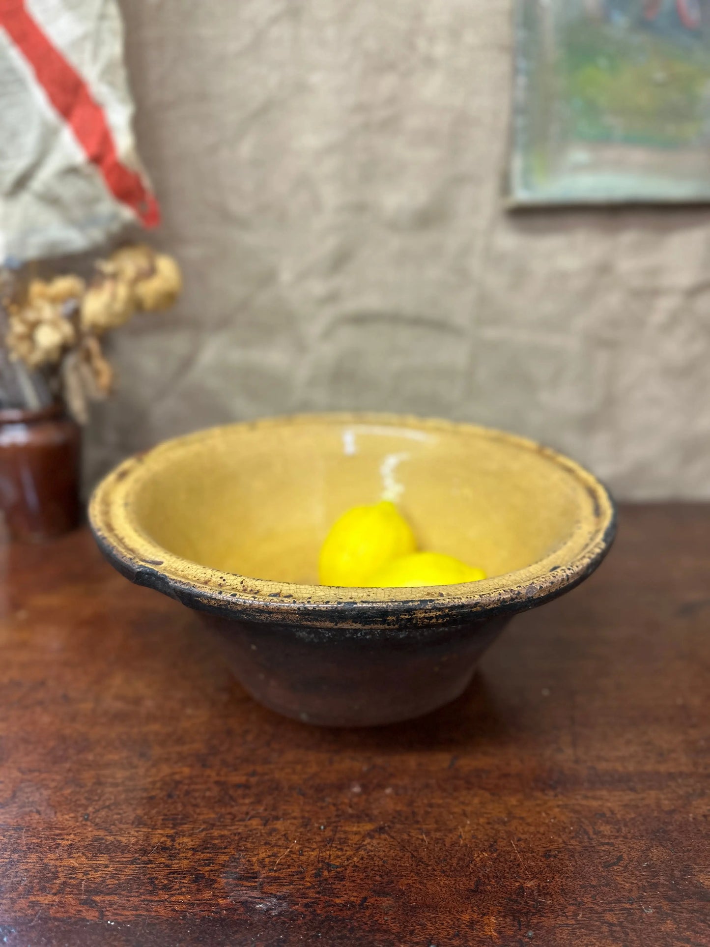 Antique Glazed Diary Pancheon Bowl The Blind Mole