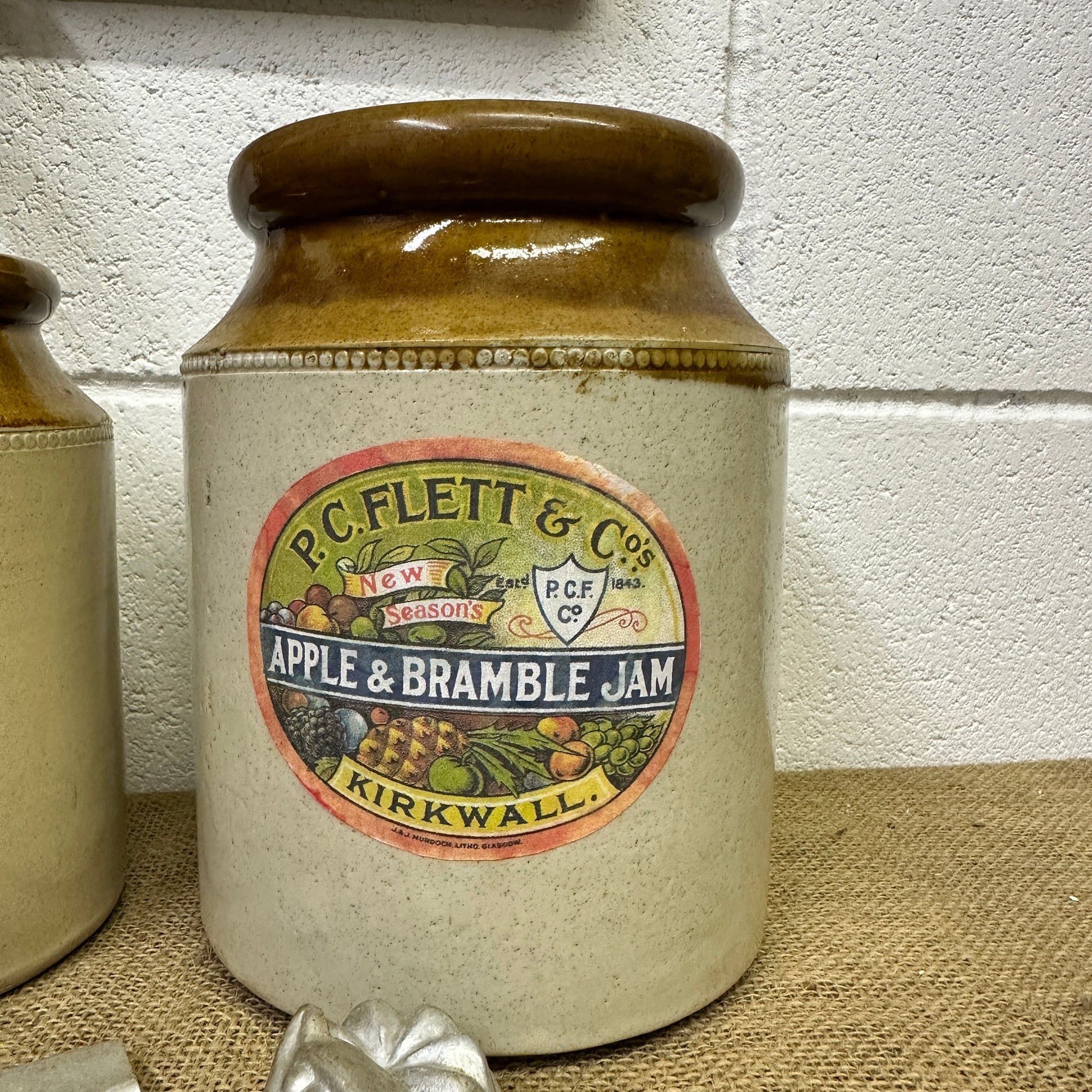 Large Stoneware Utensils Pot, Vase Labelled - The Blind Mole