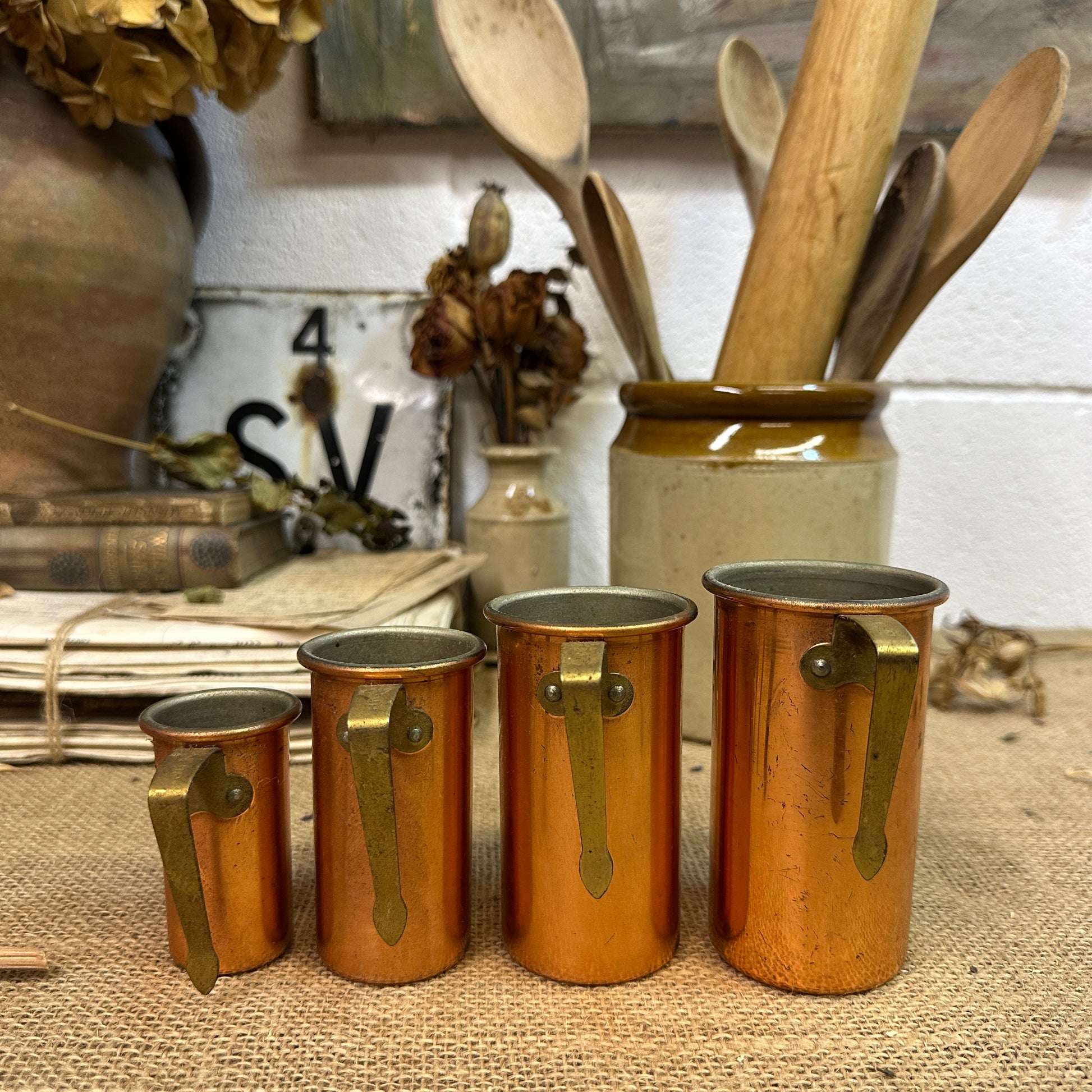 Copper Stacking Measuring Cups - The Blind Mole