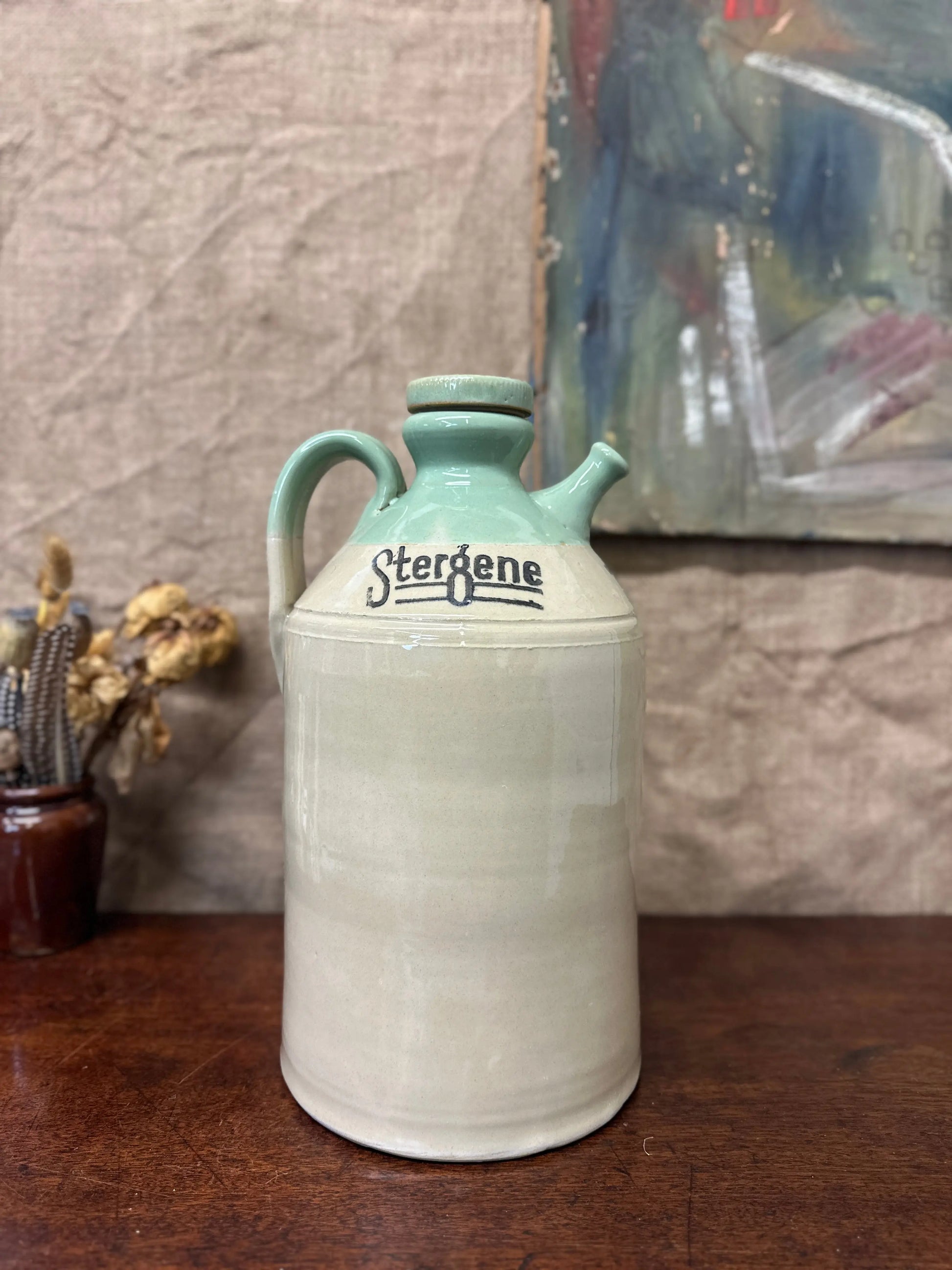 Large Stoneware Bottle Flagon Stergene The Blind Mole