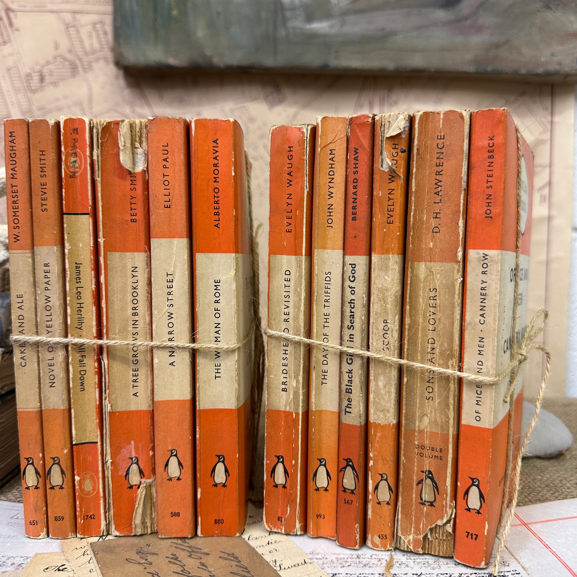 Orange Vintage Penguin Book Stacks