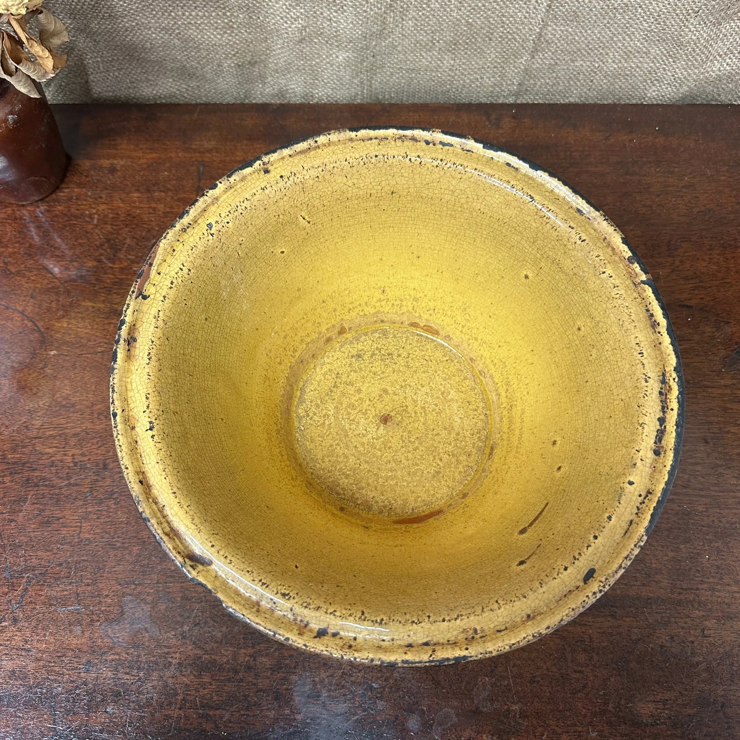 Antique Glazed Diary Pancheon Bowl The Blind Mole