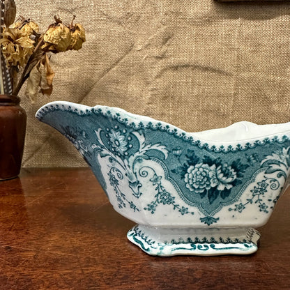 Early Victorian Blue Milk Jug F & Sons Burslem The Blind Mole