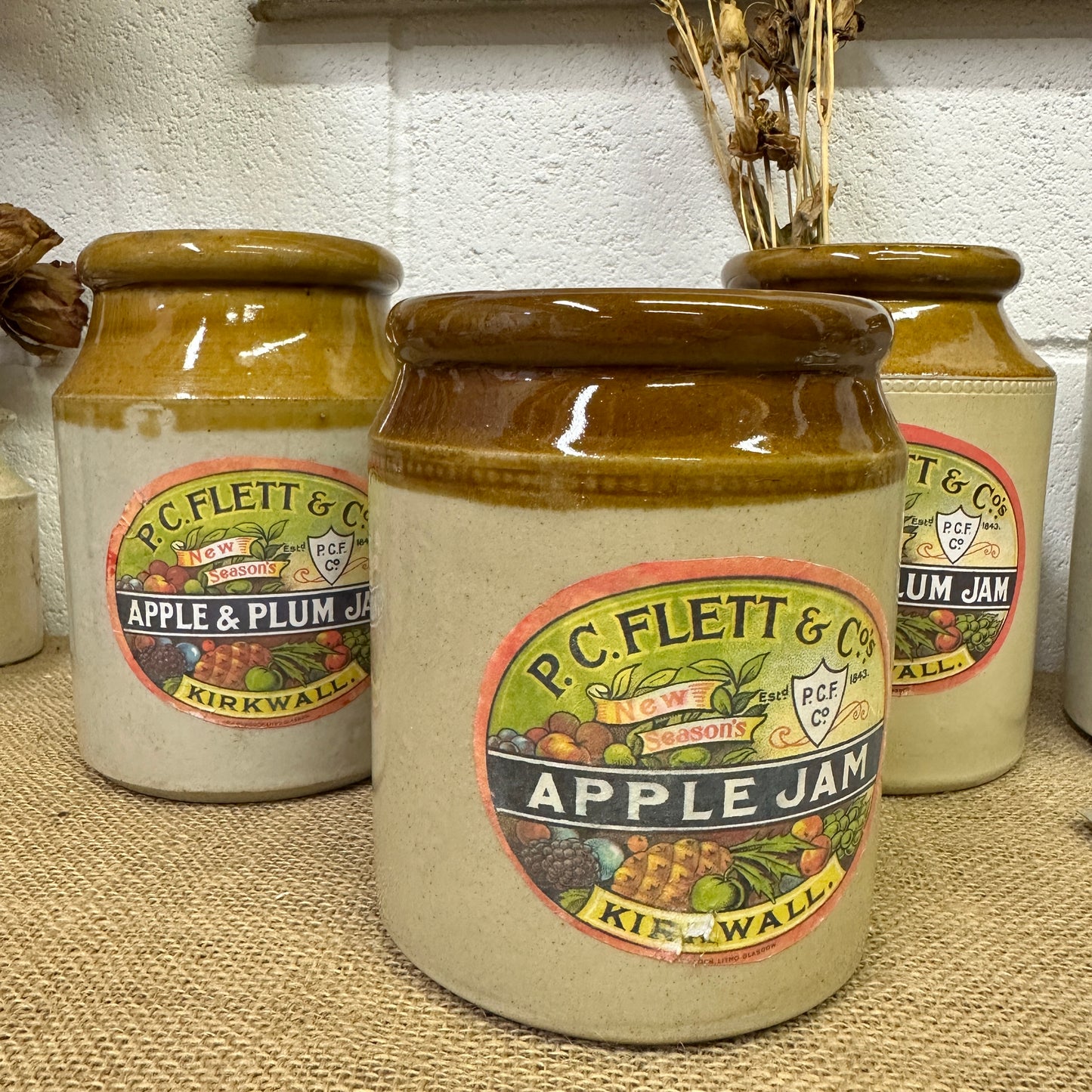 Large Stoneware Utensils Pot, Vase Labelled - The Blind Mole