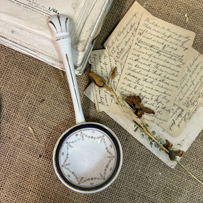 Victorian Ironstone Ceramic Serving Ladle, Spoon - The Blind Mole