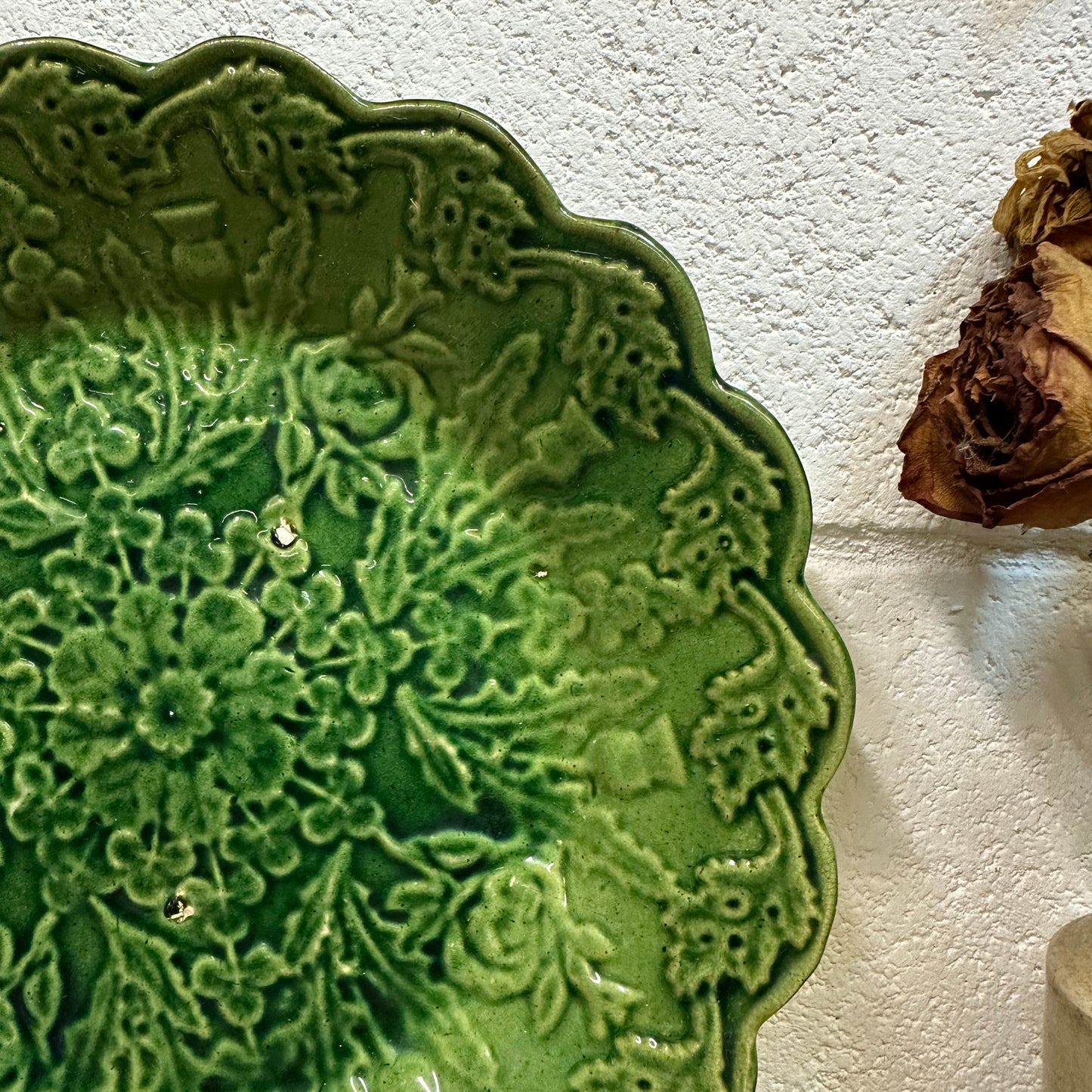 Victorian Majolica Ware Spring Green Plate