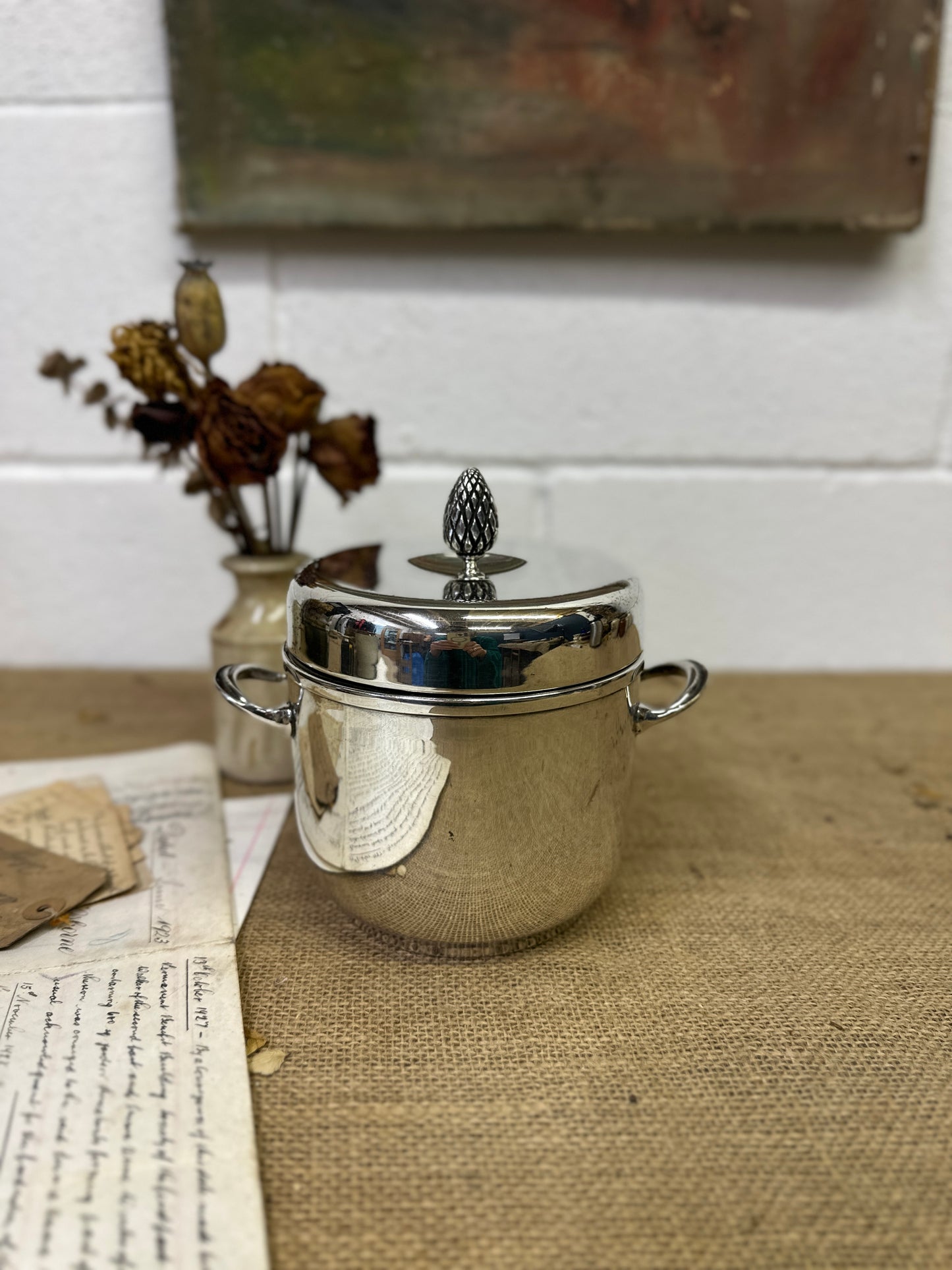 Lidded Ice Bucket Cooler EPNS - The Blind Mole