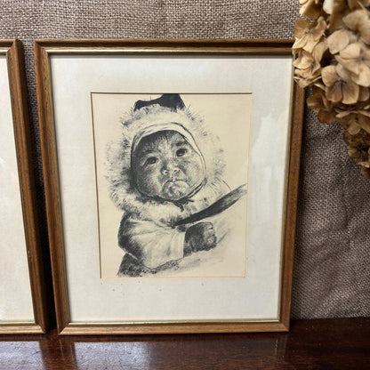 Graphite Art Prints Gabriel Gely Inuit Portraits The Blind Mole